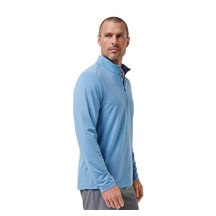 Travis Mathew Heater Pro 1/4Zip Herren Sweatshirt, pacific coast