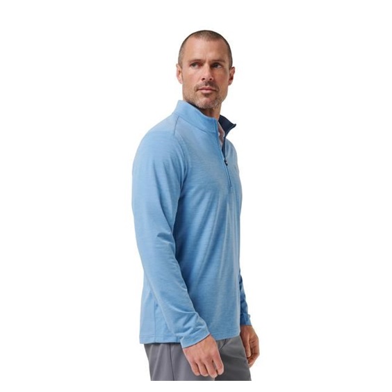 Travis Mathew Heater Pro 1/4Zip Herren Sweatshirt, pacific coast