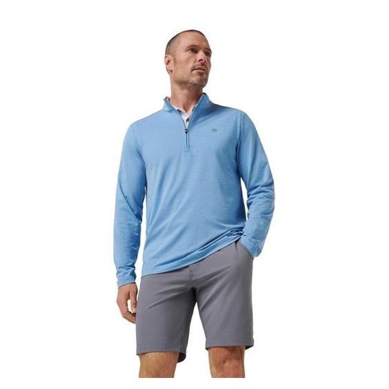 Travis Mathew Heater Pro 1/4Zip Herren Sweatshirt, pacific coast