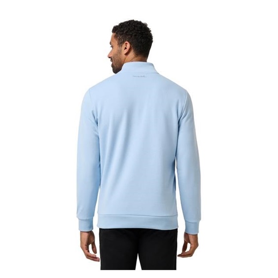 Travis Mathew CLOUD QUARTER ZIP 2.0 Hoodie Herren Sweatshirt, heather powder blue