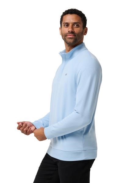 Travis Mathew CLOUD QUARTER ZIP 2.0 Hoodie Herren Sweatshirt, heather powder blue