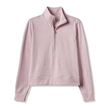 Travis Mathew Cloud Fleece Half-Zip Damen Sweatshirt, heather violet ice