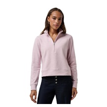 Travis Mathew Cloud Fleece Half-Zip Damen Sweatshirt, heather violet ice