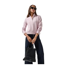 Travis Mathew Cloud Fleece Half-Zip Damen Sweatshirt, heather violet ice