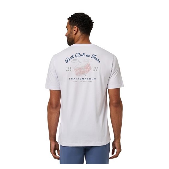 Travis Mathew Founding Member Tee Herren T- Schirt, weiss