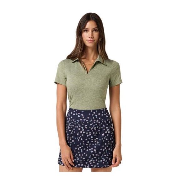 Travis Mathew Skyloft Light Damen Poloshirt, heather oil green