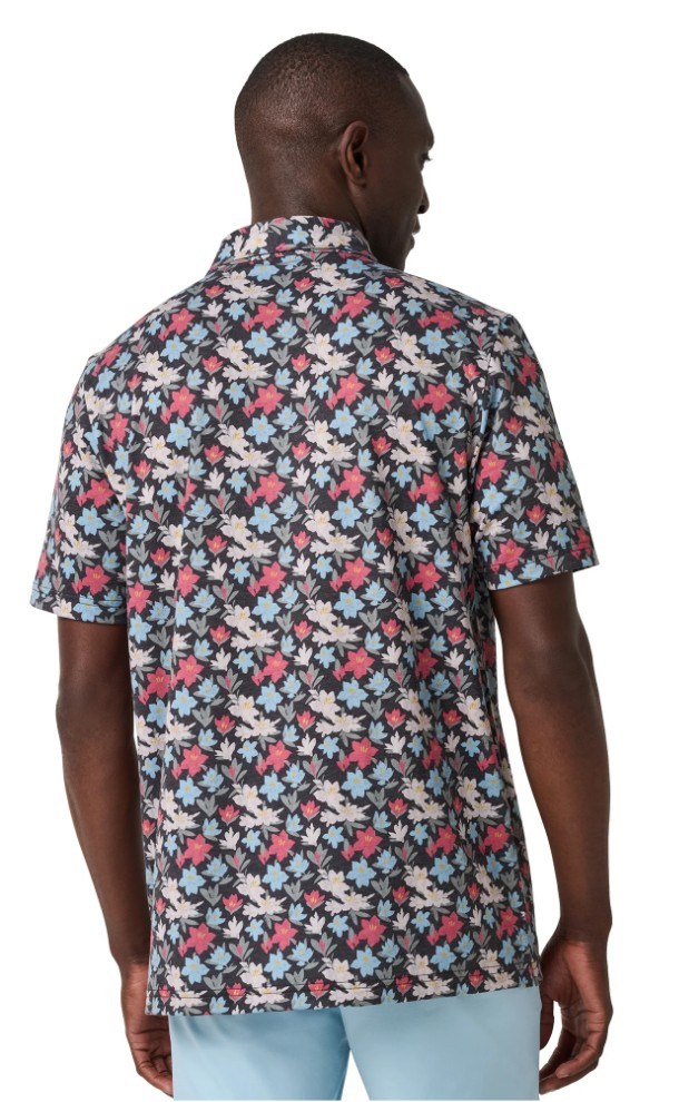 Travis Mathew Featherweight Fairway Fit Herren Poloshirt, black/floral