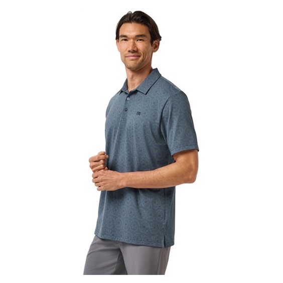 Travis Mathew Free Passage Herren Poloshirt, bering sea