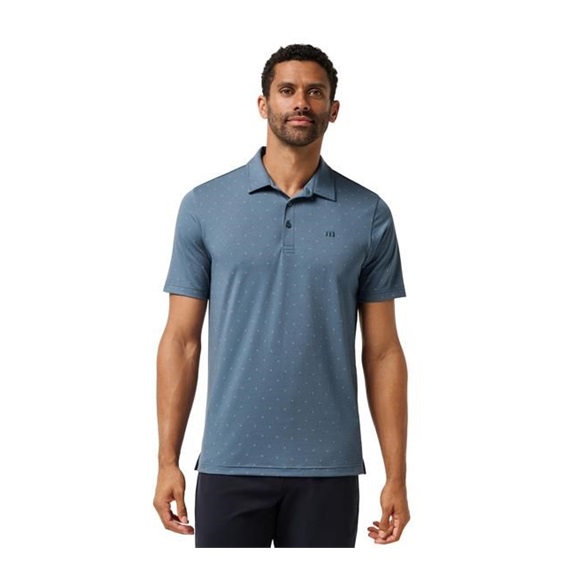 Travis Mathew Performance Jersey Wave Herren Poloshirt, bering sea