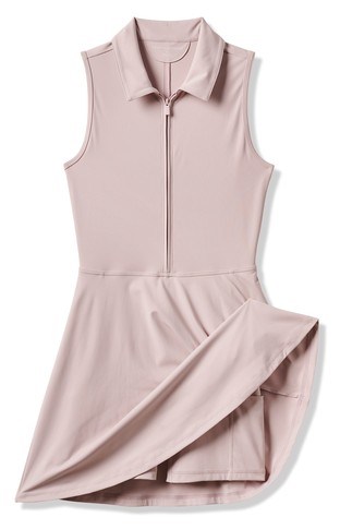 Travis Mathew Moveknit Sleeveless Polo Golfkleid, lila ice