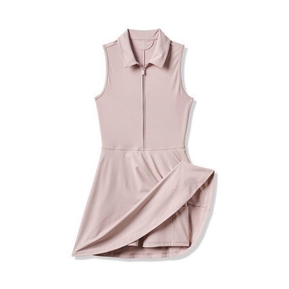 Travis Mathew Moveknit Sleeveless Polo Golfkleid, lila ice