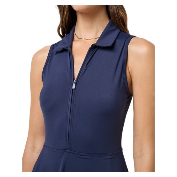 Travis Mathew Moveknit Sleeveless Polo Golfkleid, dunkelblau