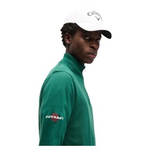 Callaway 1/4 Zip Mock Herren Pullover, deep galapagos green