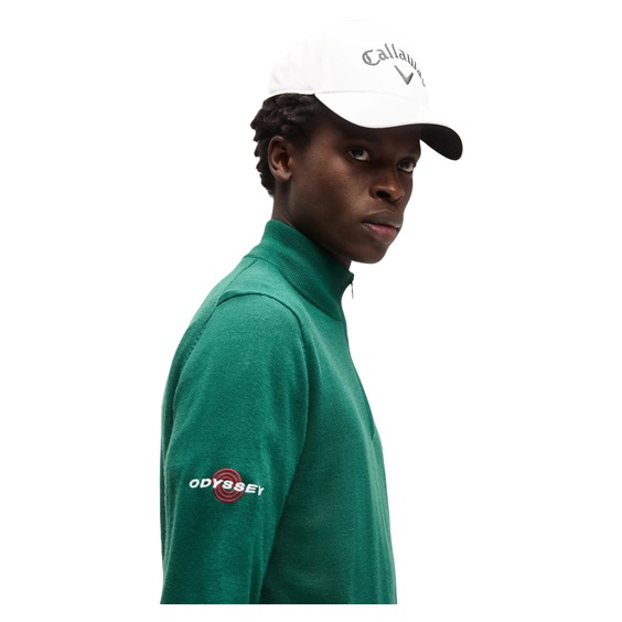 Callaway 1/4 Zip Mock Herren Pullover, deep galapagos green