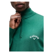Callaway 1/4 Zip Mock Herren Pullover, deep galapagos green