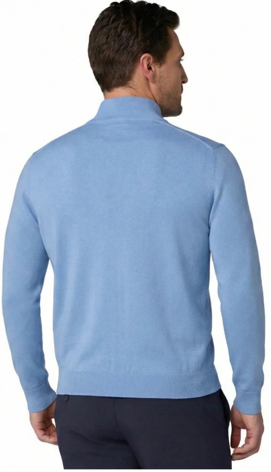 Callaway 1/4 Zip Mock Herren Pullover, vista blue