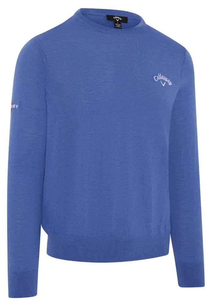 Callaway Crew Neck Merino Mix Herren Pullover, blau