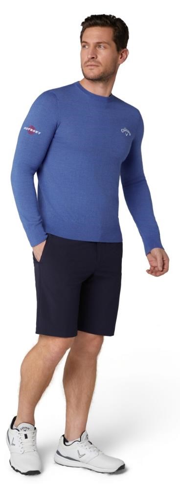 Callaway Crew Neck Merino Mix Herren Pullover, blau