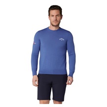 Callaway Crew Neck Merino Mix Herren Pullover, blau
