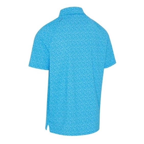 Callaway Tile Gingham Print Herren Poloshirt, brilliant blue