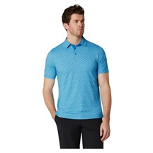 Callaway Tile Gingham Print Herren Poloshirt, brilliant blue