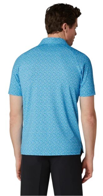 Callaway Tile Gingham Print Herren Poloshirt, brilliant blue