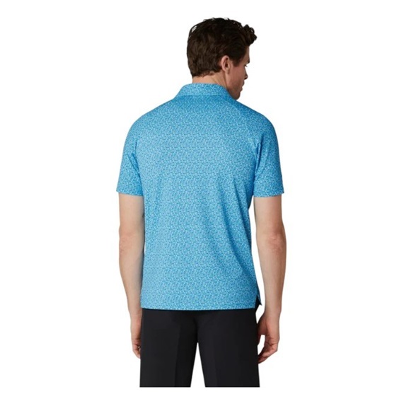 Callaway Tile Gingham Print Herren Poloshirt, brilliant blue