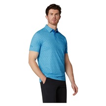 Callaway Tile Gingham Print Herren Poloshirt, brilliant blue
