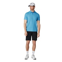 Callaway Tile Gingham Print Herren Poloshirt, brilliant blue