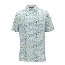 Callaway Nautical Conversational Print Herren Poloshirt, bright white
