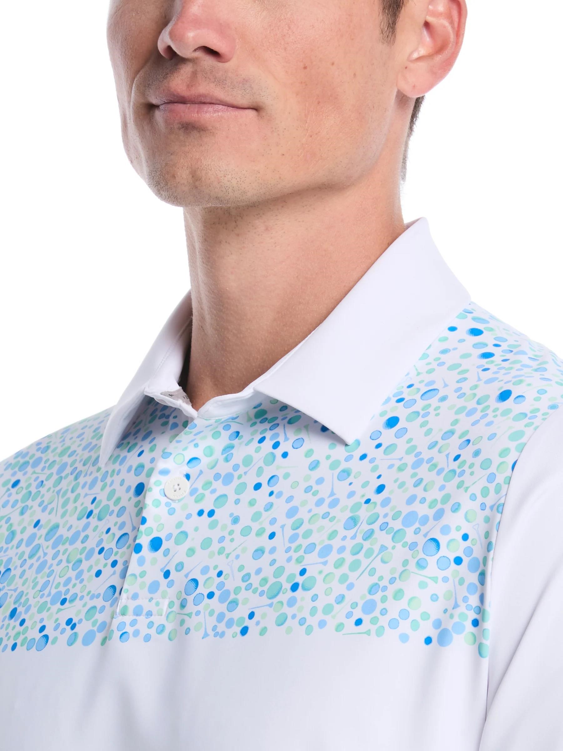 Callaway Driving Range Engineered Print Herren Poloshirt, weiss