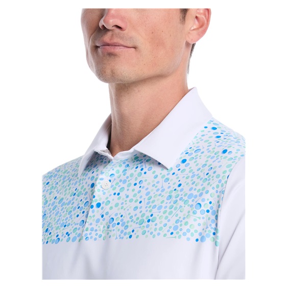 Callaway Driving Range Engineered Print Herren Poloshirt, weiss