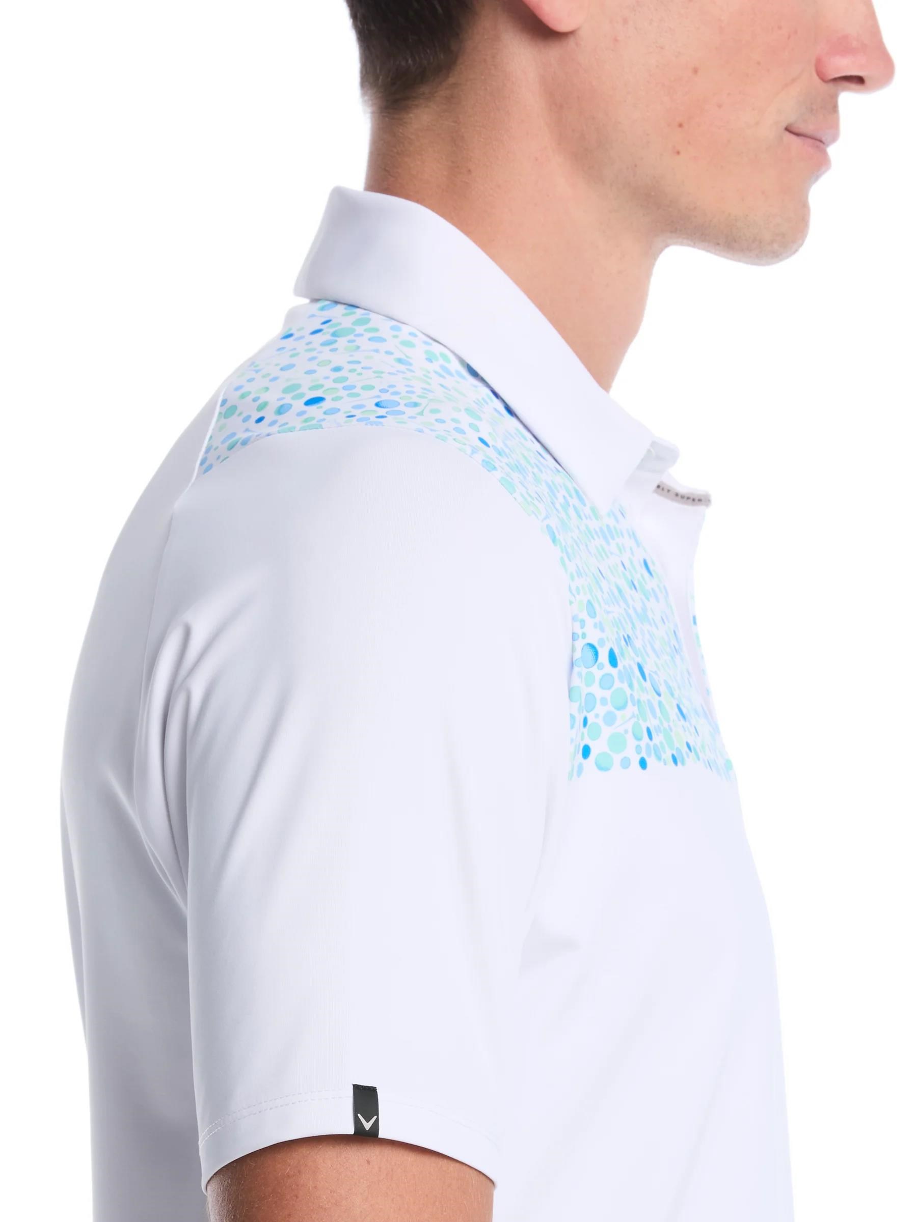 Callaway Driving Range Engineered Print Herren Poloshirt, weiss