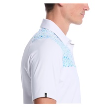 Callaway Driving Range Engineered Print Herren Poloshirt, weiss