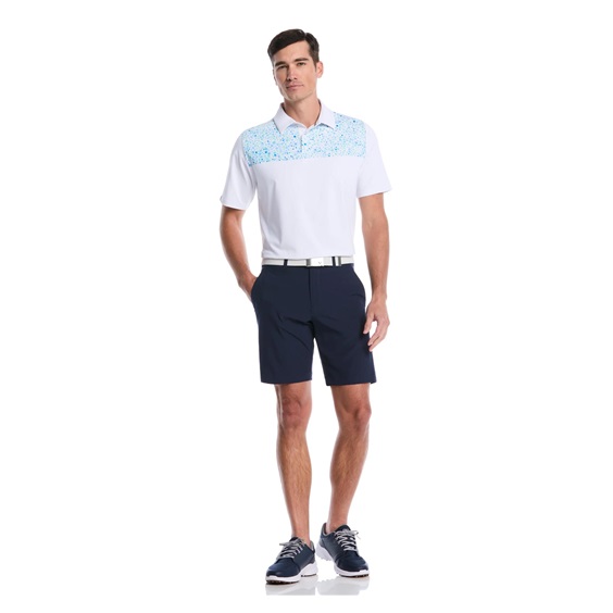 Callaway Driving Range Engineered Print Herren Poloshirt, weiss