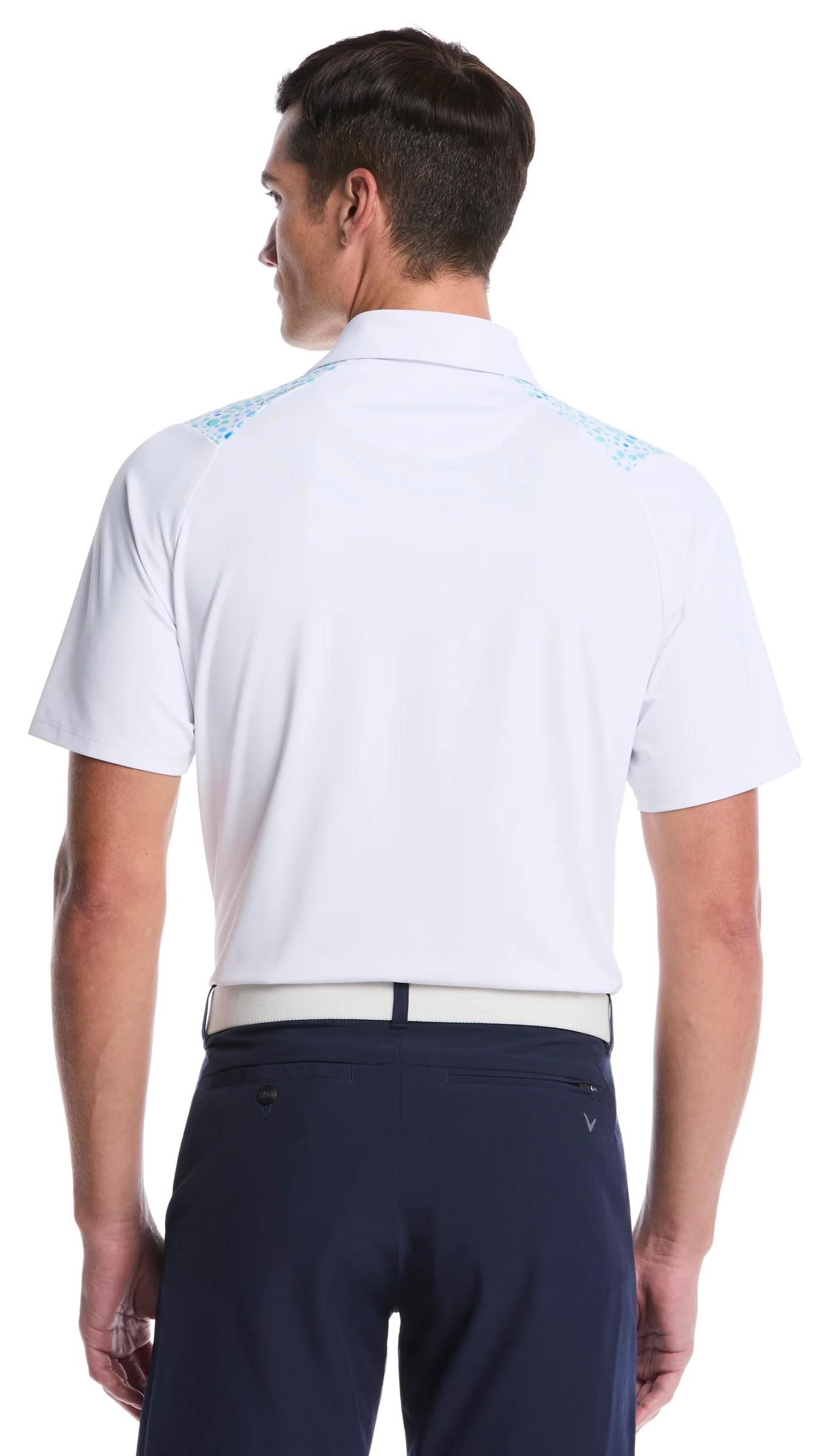 Callaway Driving Range Engineered Print Herren Poloshirt, weiss