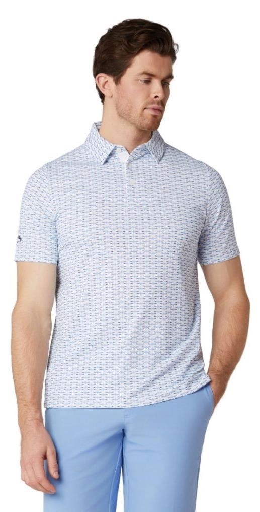Callaway Albatross Geo Print Herren Poloshirt, bright weiss