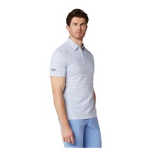 Callaway Albatross Geo Print Herren Poloshirt, bright weiss