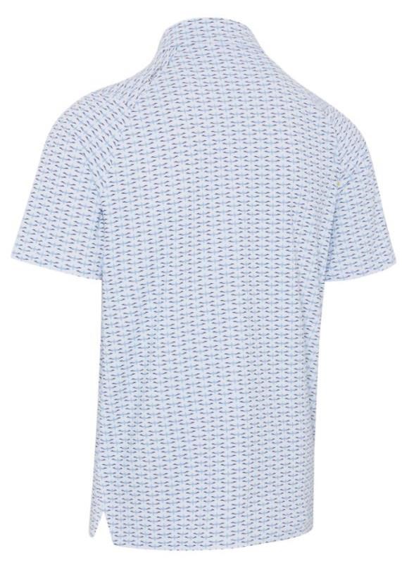 Callaway Albatross Geo Print Herren Poloshirt, bright weiss