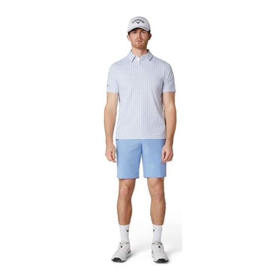 Callaway Albatross Geo Print Herren Poloshirt, bright weiss
