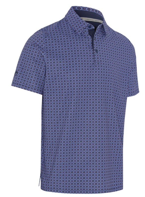 Callaway Club Print Herren Poloshirt, peacoat