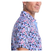 Callaway Dogwood Floral Geo Herren Poloshirt, vista blau