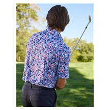 Callaway Dogwood Floral Geo Herren Poloshirt, vista blau