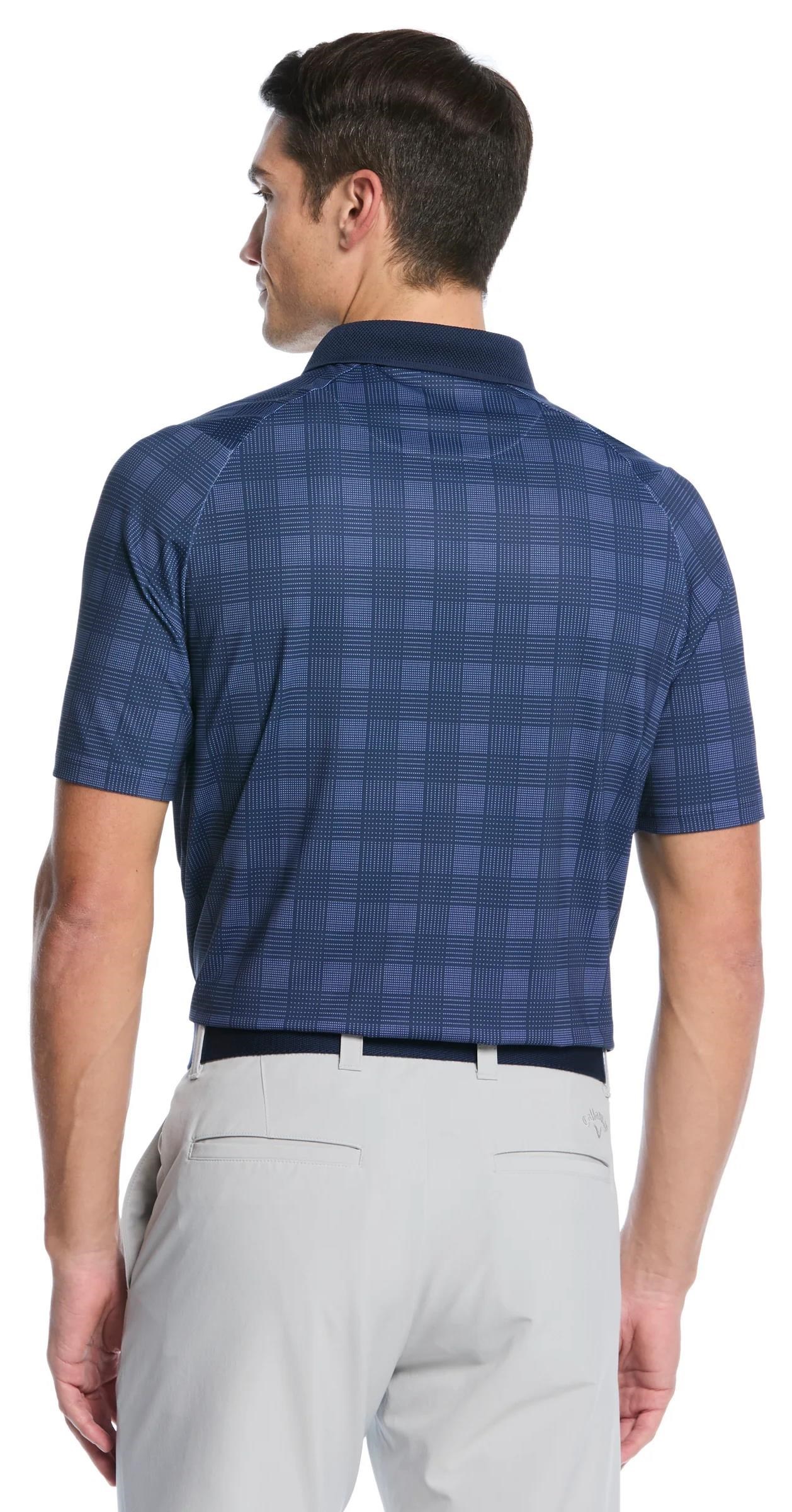 Callaway ChevPlaid Print Herren Poloshirt, dunkelblau