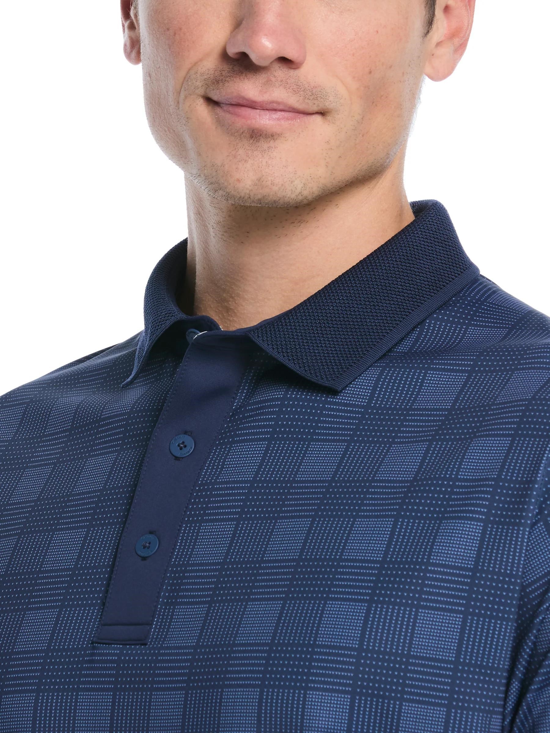 Callaway ChevPlaid Print Herren Poloshirt, dunkelblau