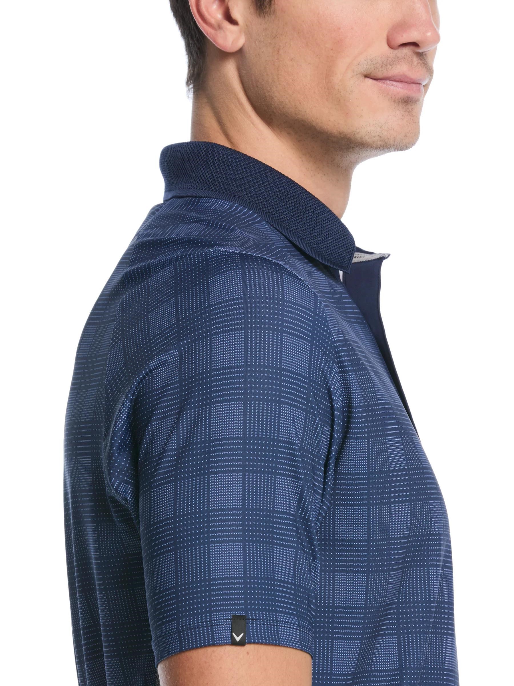 Callaway ChevPlaid Print Herren Poloshirt, dunkelblau