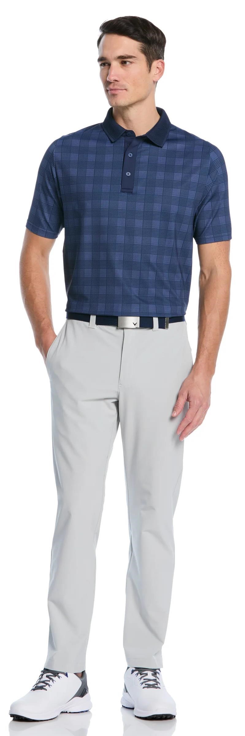 Callaway ChevPlaid Print Herren Poloshirt, dunkelblau