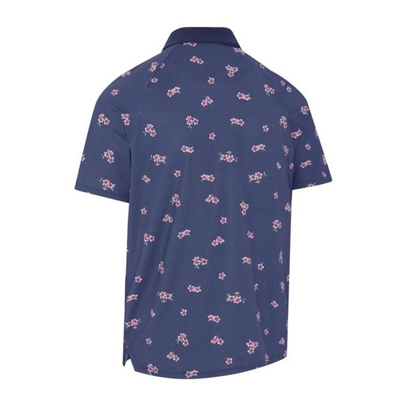 Callaway Azalea Gingham Print Herren Poloshirt, peacoat