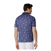 Callaway Azalea Gingham Print Herren Poloshirt, peacoat