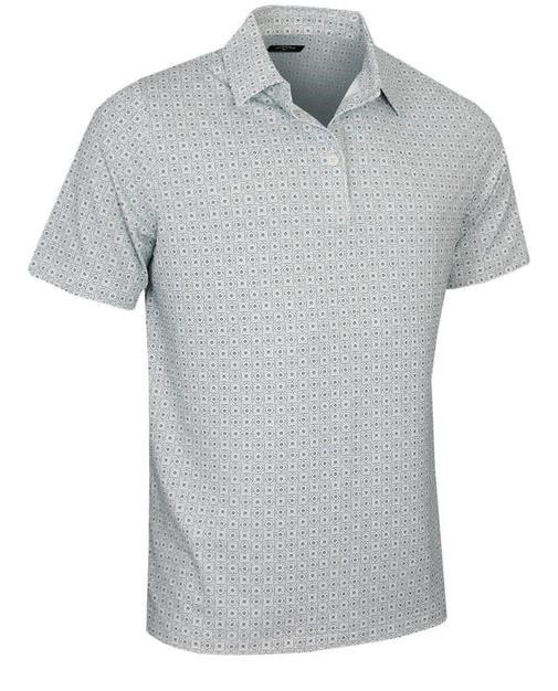 Callaway Foulard Printed Herren Poloshirt, bright weiss